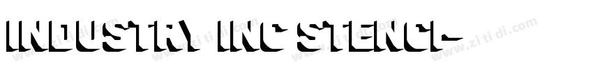 industry inc stenci字体转换